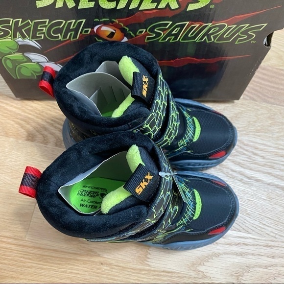 Skechers Skech-Sauras Light Up Sneaker Boots Water Repellant NEW 11 12 13 - Picture 3 of 7
